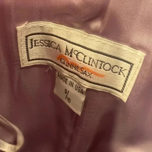 Jessica McClintock Gunnesax sz 9/10 acetate gown with netted skirting under - Picture 7 of 8